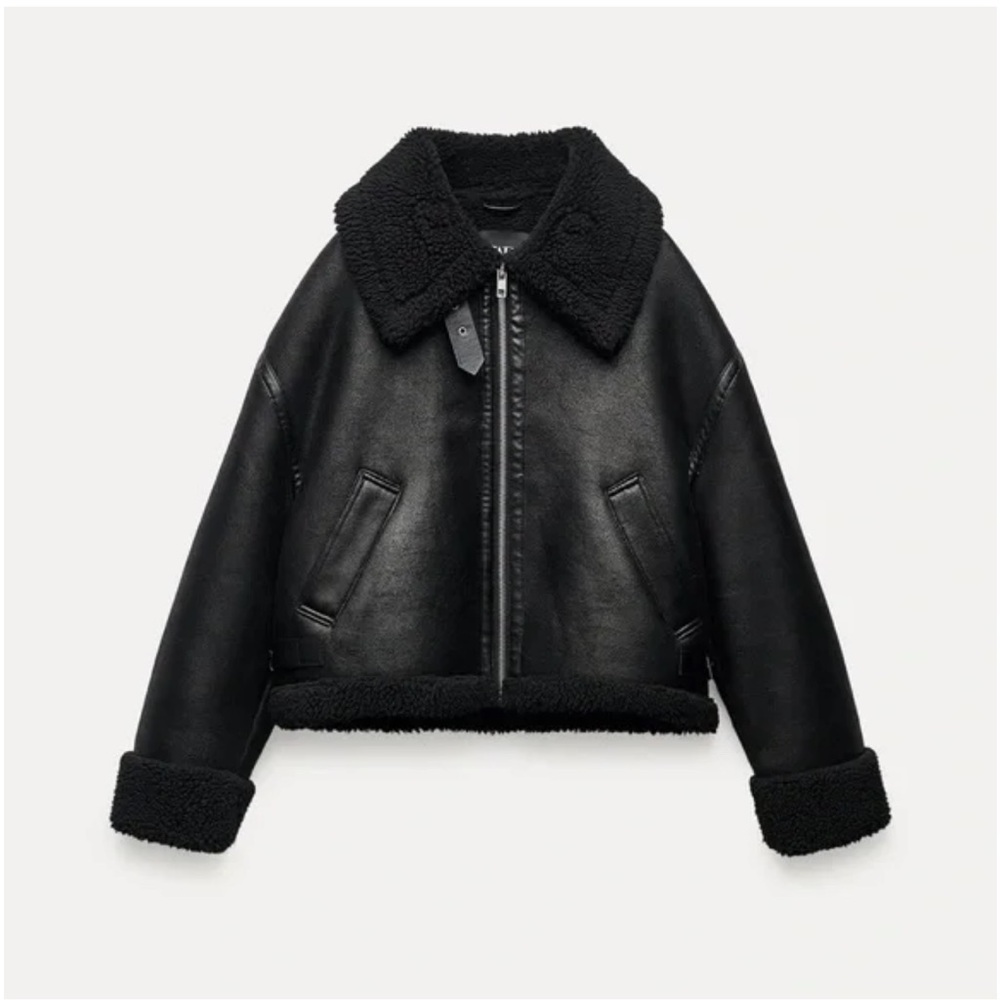 ZARA ZW COLLECTION DOUBLE-FACED BIKER JACKET